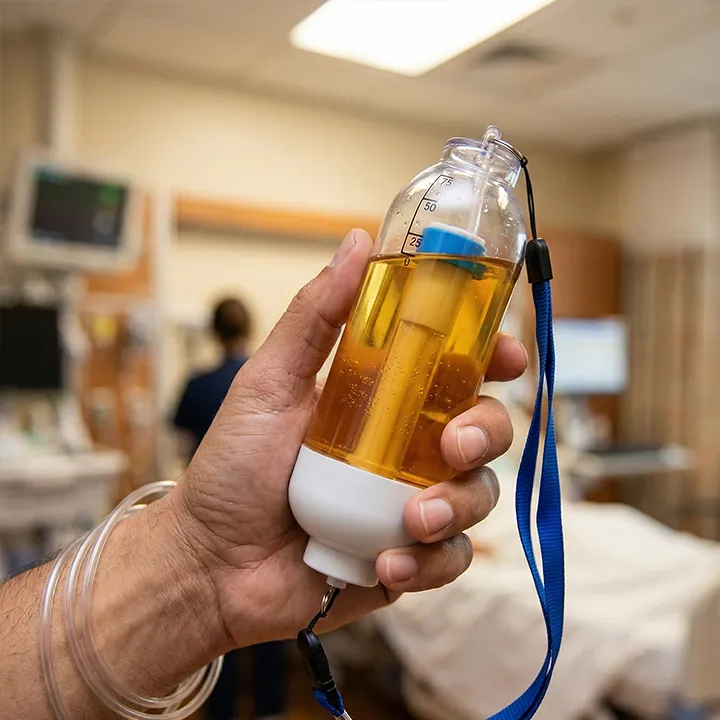 Xero Dolor - médico sosteniendo bomba elastomérica en sala de recuperación hospitalaria Cartagena